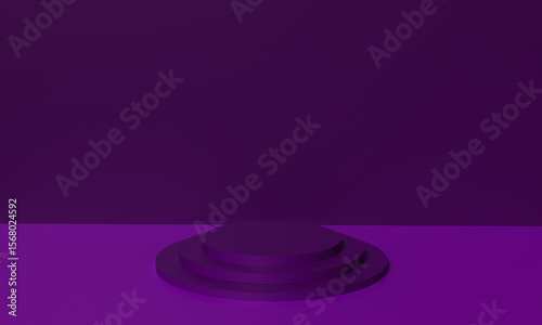 Podium stage showcase step presentation stand up violet purple background wallpaper empty blank mockup template sale presentation marketing sale advertisement banner luxury display purple violet show