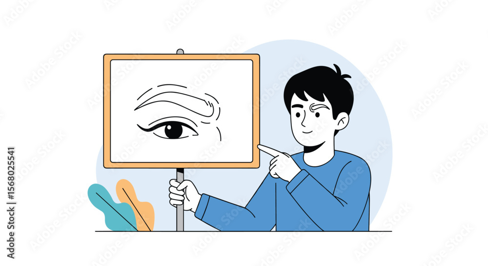 Man Explains Eyebrow Shape Analysis and Aesthetic Correction Techniques Man Explains Eyebrow Shape Analysis and Aesthetic Correction Techniques
