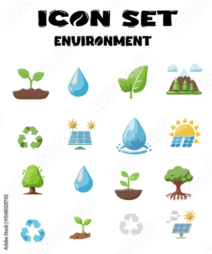 Icon Set Vector Environment