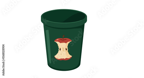 Eco-friendly compost bin design vector illustration for sustainable living concepts