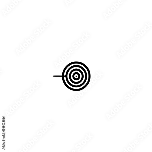 Vector illustration of bullseye icon for business objective marketing strategy or precision focus

