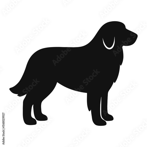 Sheepdog Silhouette Vector for Livestock Herding and Farm Guarding