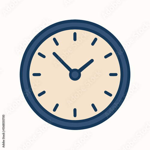 Simple Round Clock Illustration