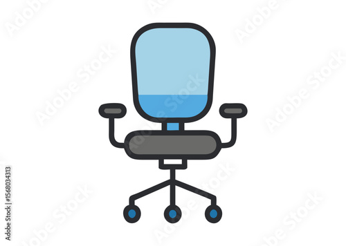 A office chair Vector, chair Icon Illustration