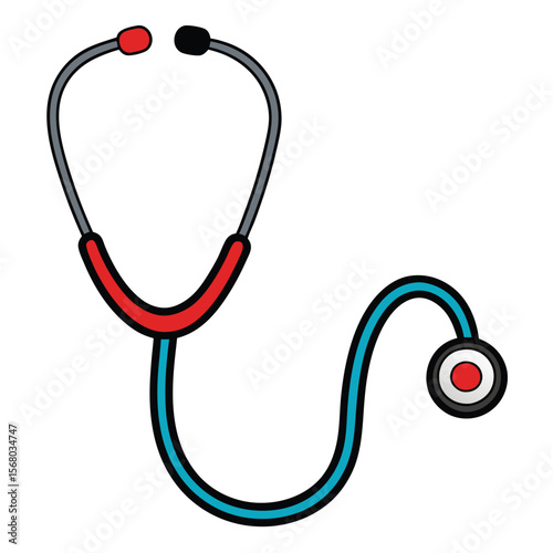 stethoscope on white background