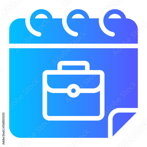 working hours gradient icon