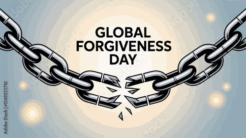 Global Forgiveness Day Broken Chain Symbol Peace Concept