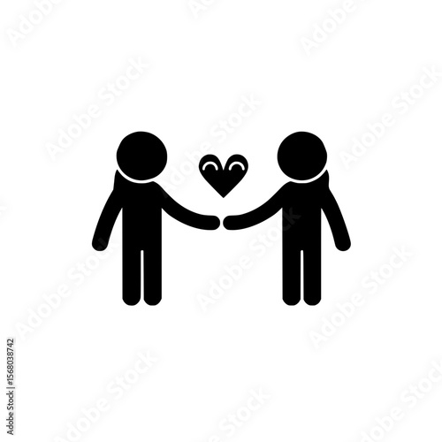 Vector wedding icon illustration representing marriage love commitment celebration and union symbol