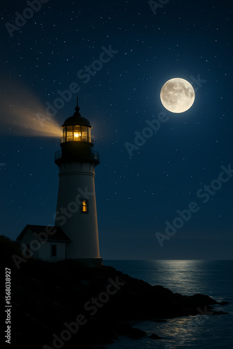 lighthouse in the night