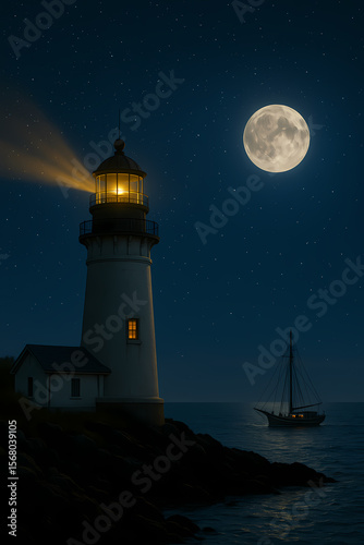 lighthouse on the island