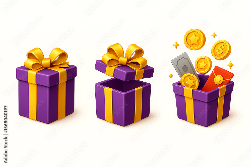 Fototapeta premium gift box vector illustration