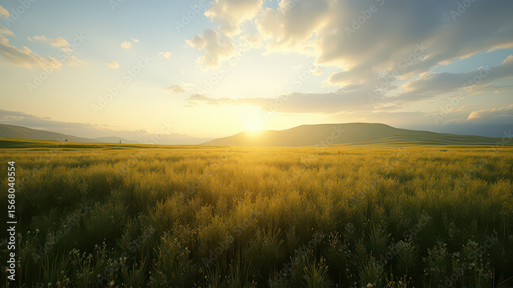 Obraz premium sunrise over the field