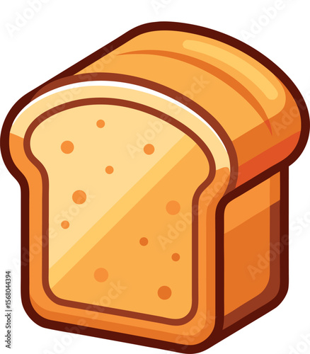 Minimal Flat bread slice icon