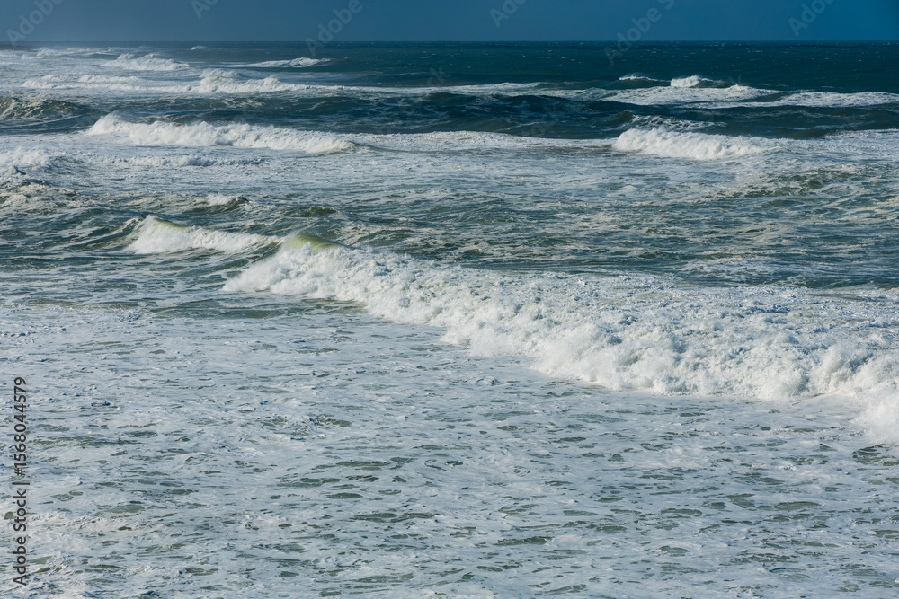 Fototapeta premium The open, stormy waters of the Atlantic Ocean