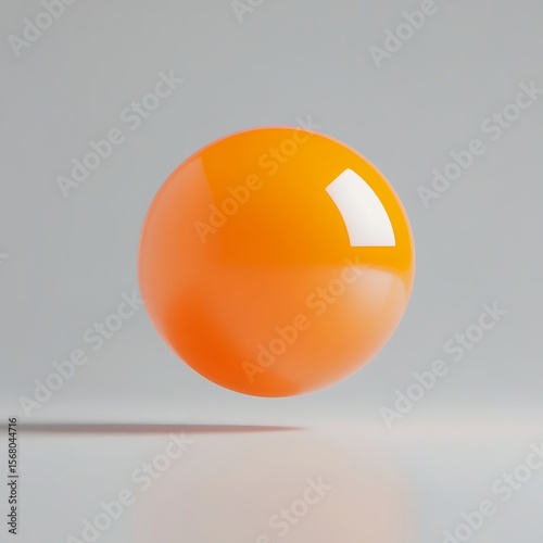 orange ball on white background
