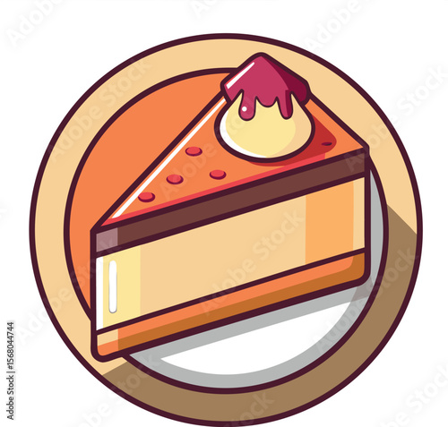 Minimal Flat cheesecake icon