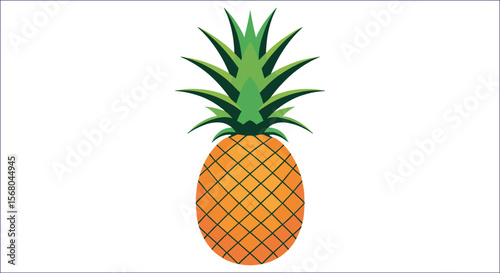 Isolated Pineapple Vector Illustration For Summer Vibes And Tropical Designs