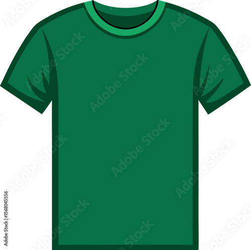 forest green heavy cotton t shirt for print mockup.