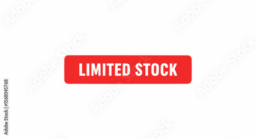 Limited stock promotion banner on red block.