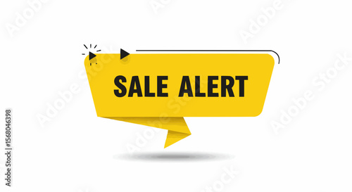 "Sale Alert sign isolated on a simple, clean background.