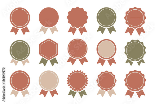 Green laurel wreath collection, fresh victory symbol, award and achievement icon, decorative vector, nature inspired design