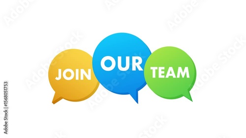 Animated Speech Bubbles with Join Our Team Message