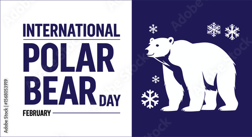 International Polar Bear Day Vector Illustration In February Theme Graphics