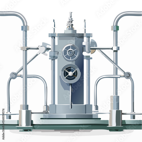 Steampunk Machine Illustration - Ornate Mechanical Apparatus