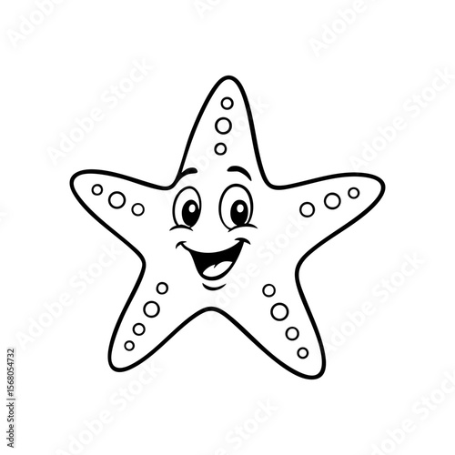 Smiling Starfish Cartoon