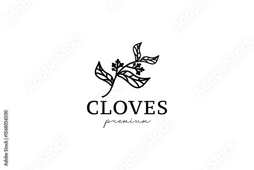 clove logo icon illustration, simple logo for branding