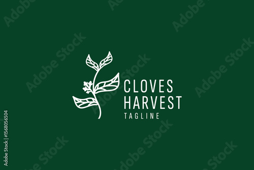 clove logo icon illustration, simple logo for branding