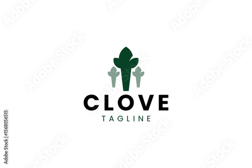 clove logo icon illustration, simple logo for branding