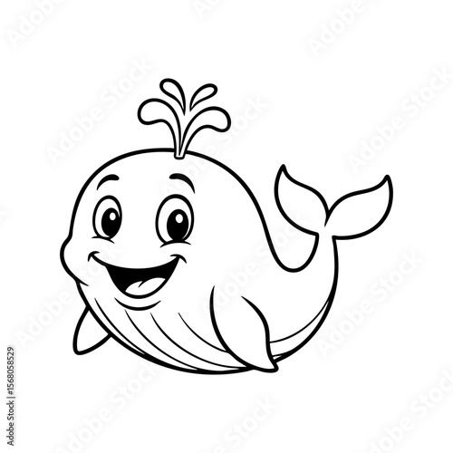 Cute Whale Cartoon