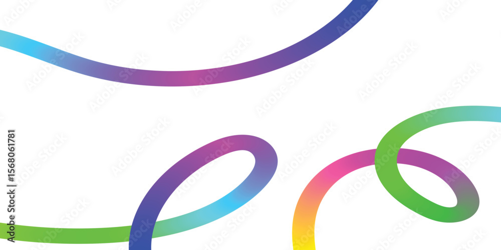 Obraz premium Vibrant Rainbow Lines Abstract Background Design. A dynamic abstract background featuring flowing, rainbow-gradient lines.