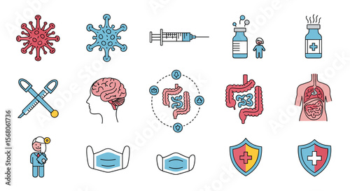 Understanding Viral Infections and Immune System Responses Through Medical Illustrations