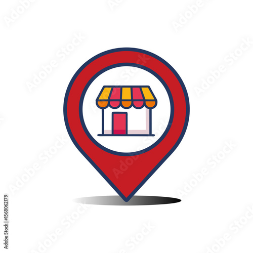 Store Locator Pin Vector, Transparent Background