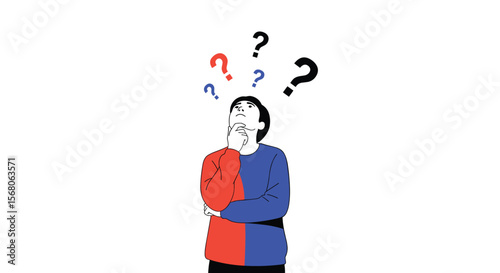 Person Deeply Pondering Complex Uncertainties Creating Doubtful Questions About Life Choices