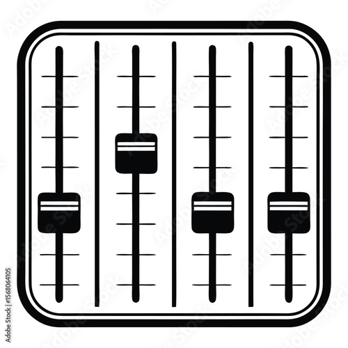 Podcast mixer line icon