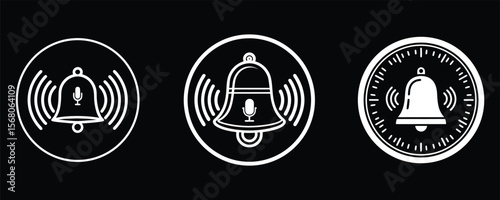 Podcast notification bell icons