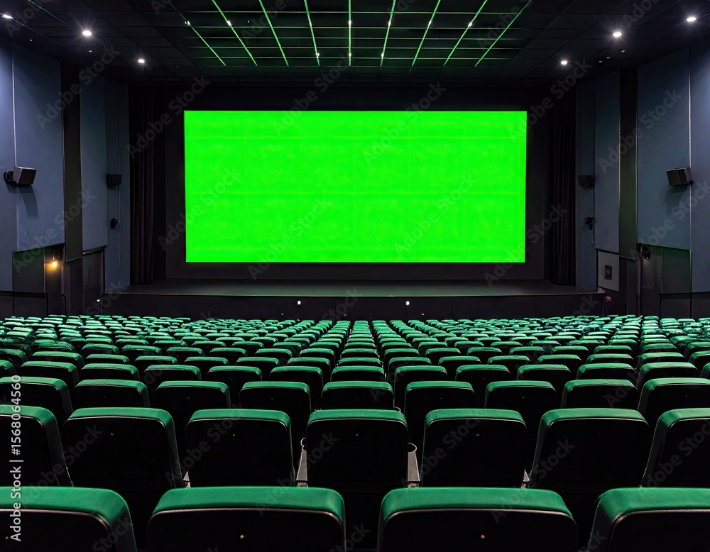 Fototapeta premium Cinema auditorium with empty seats