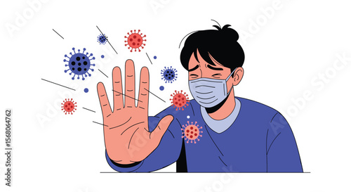 Protect yourself from virus spreading disease and stay safe from infection outbreak