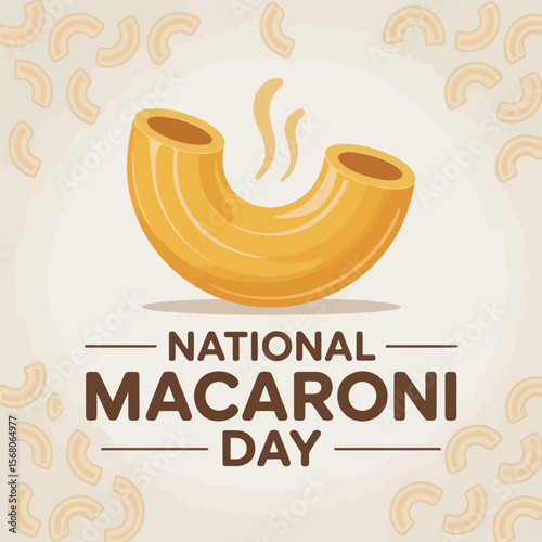 National Macaroni Day Celebration Pasta Illustration Food Art