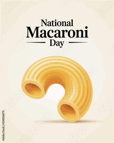 National Macaroni Day Celebration Pasta Illustration Food Art