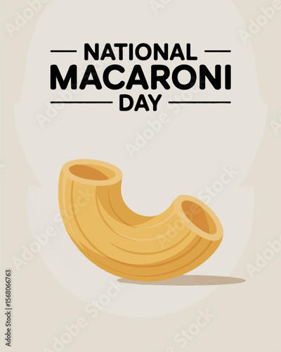 National Macaroni Day Celebration Pasta Illustration Food Art