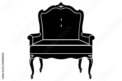 armchair isolated on white