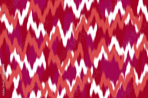 Uzbekistan ikat pattern. Uzbekistan ikat abstract ethnic design. Uzbekistan pattern design for background, wallpaper, textile, art, clothing, wrapping paper, Uzbek style, Uzbek fabric
