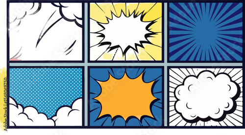 Comic Panel Frame Set | Hand-drawn Vector Comic Strip Borders