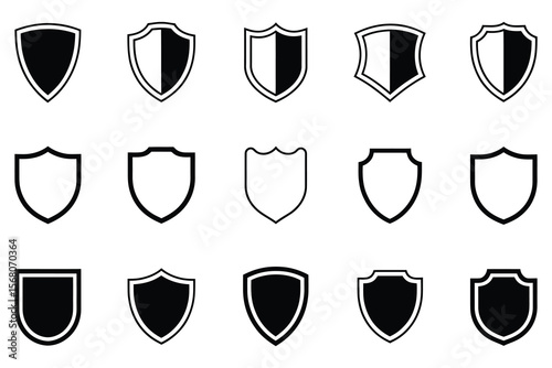 Black and white shield emblems crest heraldry