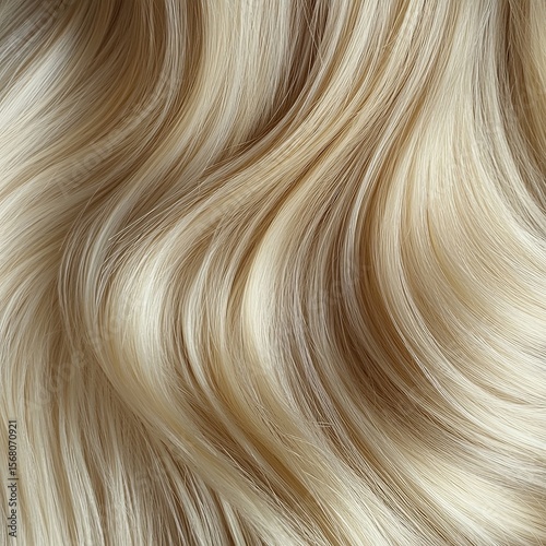 Blonde human hair on white