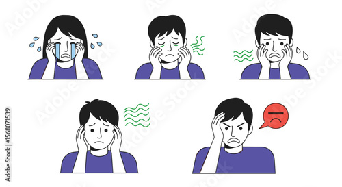 Expressing Discomfort and Negative Emotions Through Facial Expressions and Gestures
